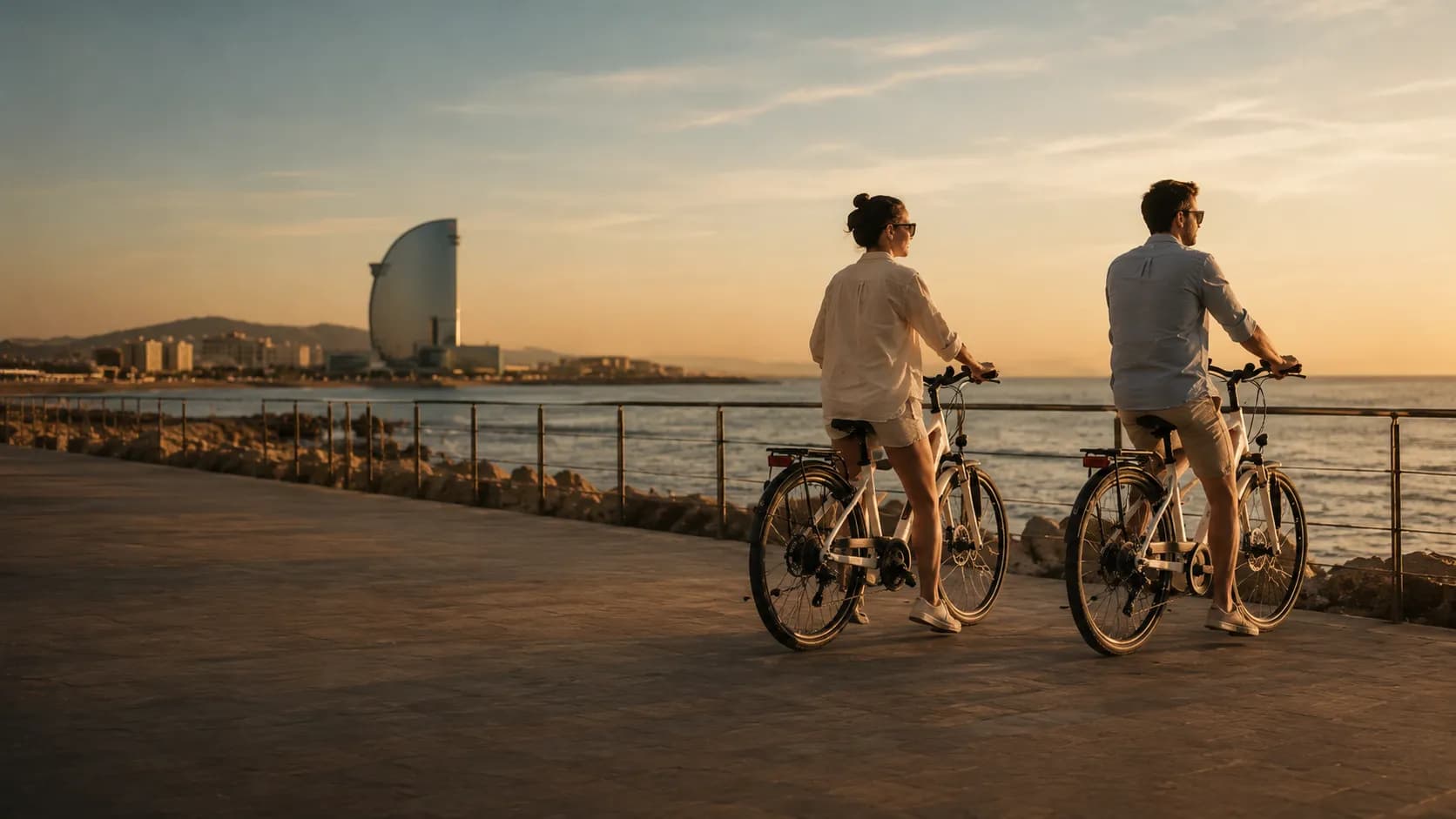 Private e-bike tour in Barcelona along the Mediterranean coast
